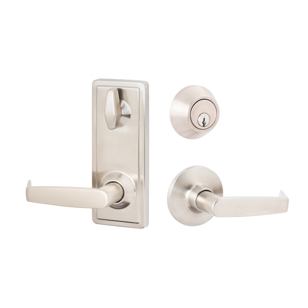 Sure-Loc Hardware Sure-Loc Hardware Interconnect Lock, 4In Center to Center, Single Cylinder Deadbolt and Jackson Passage Lever, Grade 2 IN301-CDR 32D - main